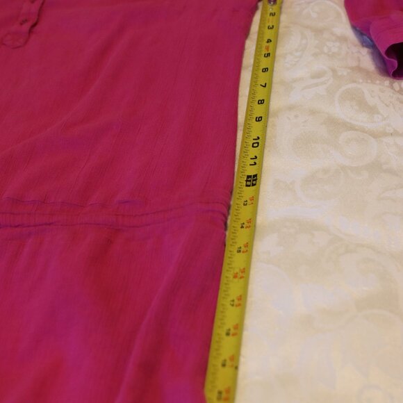 Lane Bryant Size 14-16 Lightweight Pink Gauzy Blouse V-Neck with Buttons Cotton - Picture 6 of 13